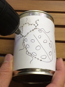Step 3: Drilling the can